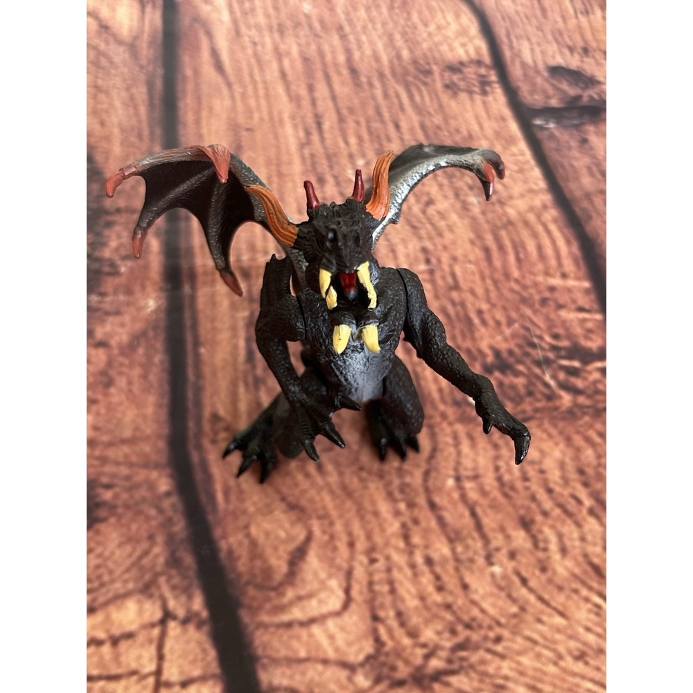 Medieval Fantasy Mythical Black Dragon Articulated Figure 5" Collectible - Picture 2 of 7